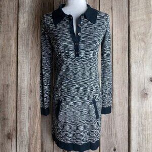 Missoni for Target Gray Black Collared Long Sleeve Sweater Dress Women's Sz XS